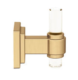 Glacio Single Robe Hook in Clear/Champagne Bronze