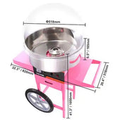 Electric Cotton Candy Machine, 1000-Watt Candy Floss Maker, Commercial Cotton Candy Machine with Stainless Steel Bowl