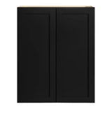 Avondale 33 in. W x 12 in. D x 42 in. H Ready to Assemble Plywood Shaker Wall Kitchen Cabinet in Raven Black