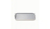 Square 11 .5 in. Ceramic Nonstick Double Burner Skillet in Cream