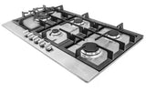 30 in. 5 Burners Gas Cooktop Stove Top 12250 BTU Built-in LPG/NG Convertible