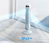 Smart Essential 42 in. 6 fan speeds Tower Fan in White with Wi-Fi, Voice Control, No Remote and 90Â° Oscillation