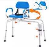 Sliding Tub Transfer Bench 13 in. W Freestanding Shower Bench Reversible Backrest Shower Bench in White