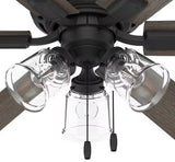 Alvarado 52 in. Indoor Matte Black Low Profile Standard Ceiling Fan with LED Lights Included