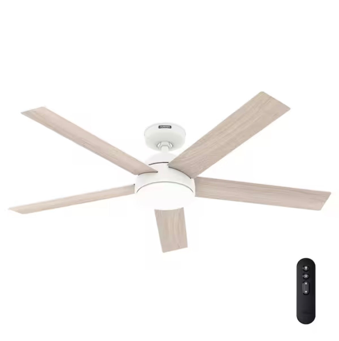 Sierra 52 in. Indoor/Outdoor Porcelain White Standard Ceiling Fan with LED Light Kit and Remote Control