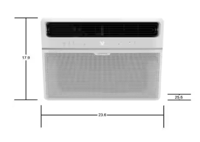 14,500 BTU 115-Volt Smart Wi-Fi Touch Control Window Air Conditioner with Remote for up to 700 sq. ft. in White