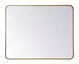 Timeless Home Brass 30 in. W x 36 in. H Rectangle Vanity Mirror
