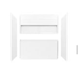 NexTile 32 in. W 60 in. H Composite Direct-to-Stud Four-Piece Alcove Tub Wall Kit in White
