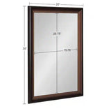 Gotley 20.00 in. W x 30.00 in. H Bronze Rectangle Transitional Framed Decorative Wall Mirror