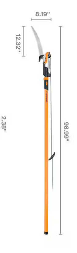 PowerLever 1-1/8 in. Cut Capacity Steel Saw Blade 15 in. Fiberglass Pole 14 ft. Tree Pruner