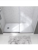 Passage 60 x 32 Alcove Shower Pan Base with Left Drain in White