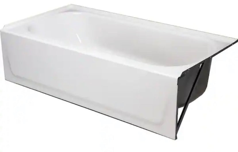 Aloha 60 in. x 30 in. Alcove Soaking Bathtub with Right Drain in White