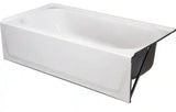 Aloha 60 in. x 30 in. Alcove Soaking Bathtub with Right Drain in White