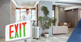 Contractor Select LQM Series 120-277-Volt Integrated LED White and Red and Green Exit Sign