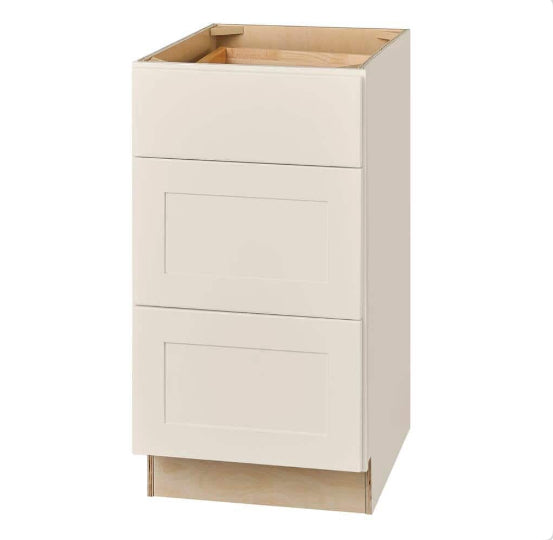 Avondale 18 in. W x 24 in. D x 34.5 in. H Ready to Assemble Plywood Shaker Drawer Base Kitchen Cabinet in Antique White