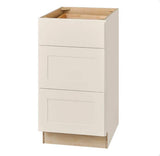 Avondale 18 in. W x 24 in. D x 34.5 in. H Ready to Assemble Plywood Shaker Drawer Base Kitchen Cabinet in Antique White