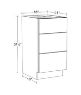 18 in. W x 24 in. D x 34.5 in. H Ready to Assemble Plywood Shaker Drawer Base Kitchen Cabinet in Dove Gray