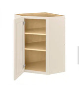 Avondale 24 in. W x 24 in. D x 36 in H Ready to Assemble Plywood Shaker Diagonal Corner Kitchen Cabinet in Antique White