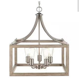 Brielle 60-Watt 1-Light Matte Black Shaded Pendant Light with Cage Shade