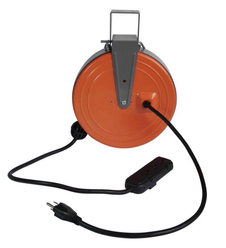 30 ft. 16/3 Heavy-Duty Retractable Extension Cord Reel with 3-Outlets