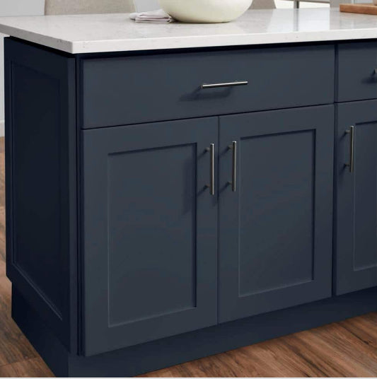 Avondale 24 in. W x 24 in. D x 34.5 in. H Ready to Assemble Plywood Shaker Base Kitchen Cabinet in Ink Blue