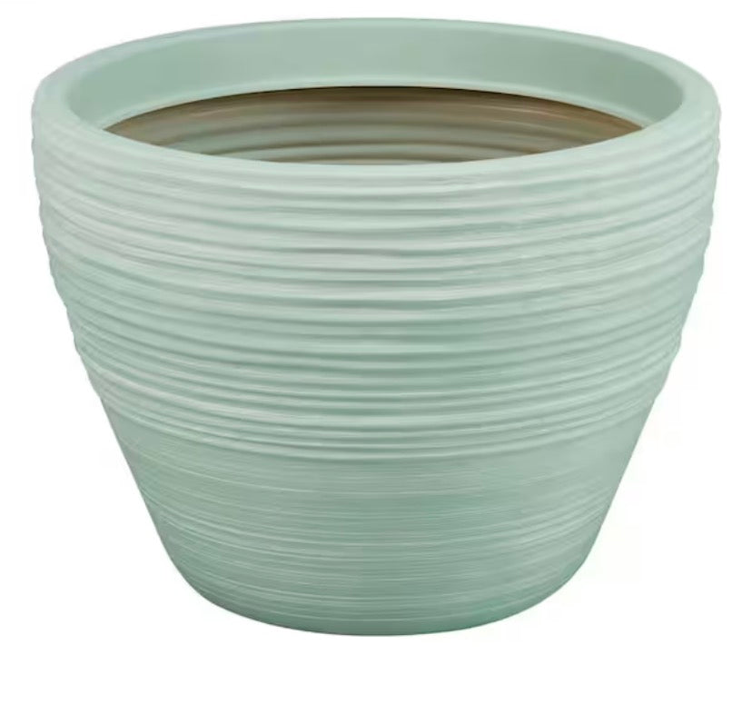 15 in. Ashton Sage High-Density Resin Planter (15 in. D x 11.7 in. H)