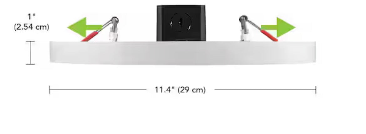Flex Install Disk 10 in. White Indoor Integrated LED Recessed Ceiling Light Flush Mount with 5CCT and 1120 Lumens