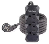 6 ft. 3-Outlet Surge Protector Gray
