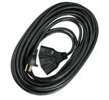 50 ft. 16/3 SJTW Indoor/Outdoor Triple Tap Extension Cord, Black