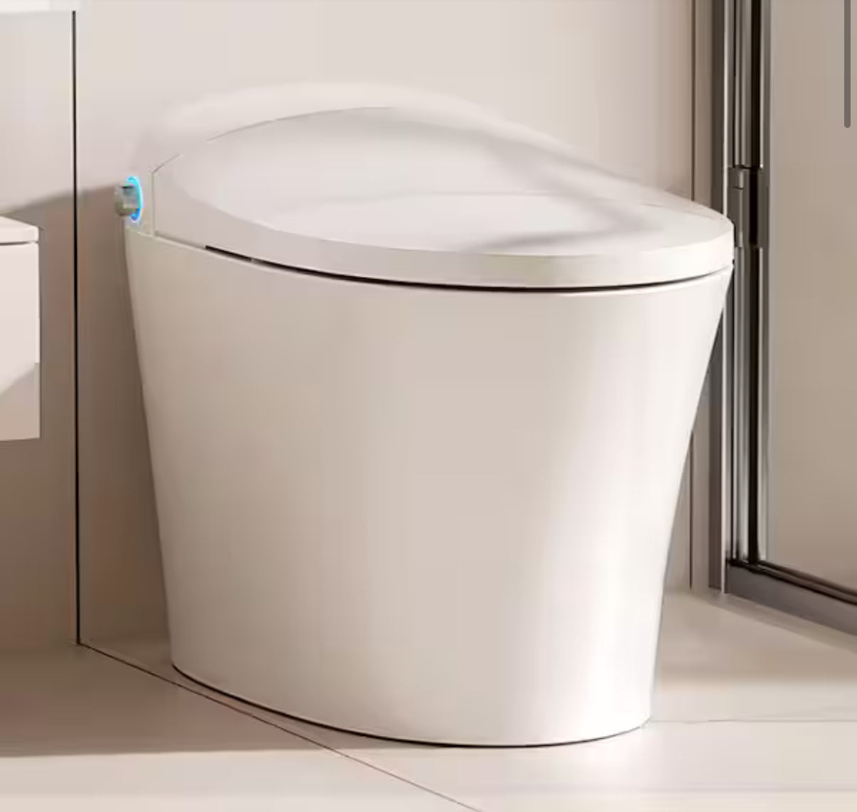 1-Piece 1/1.27 GPF High Efficiency Dual Flush Elongated Toilet in White with Heated Seat and Slow-Close, Seat Included