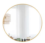 39 in. W x 39 in. H Gold Modern Round Framed Decorative Mirror