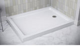 NTM-700-48WH-RH 48 in. x 36 in. Corner Acrylic Shower Pan Base in Matte White with Right Hand Drain, Drain Included