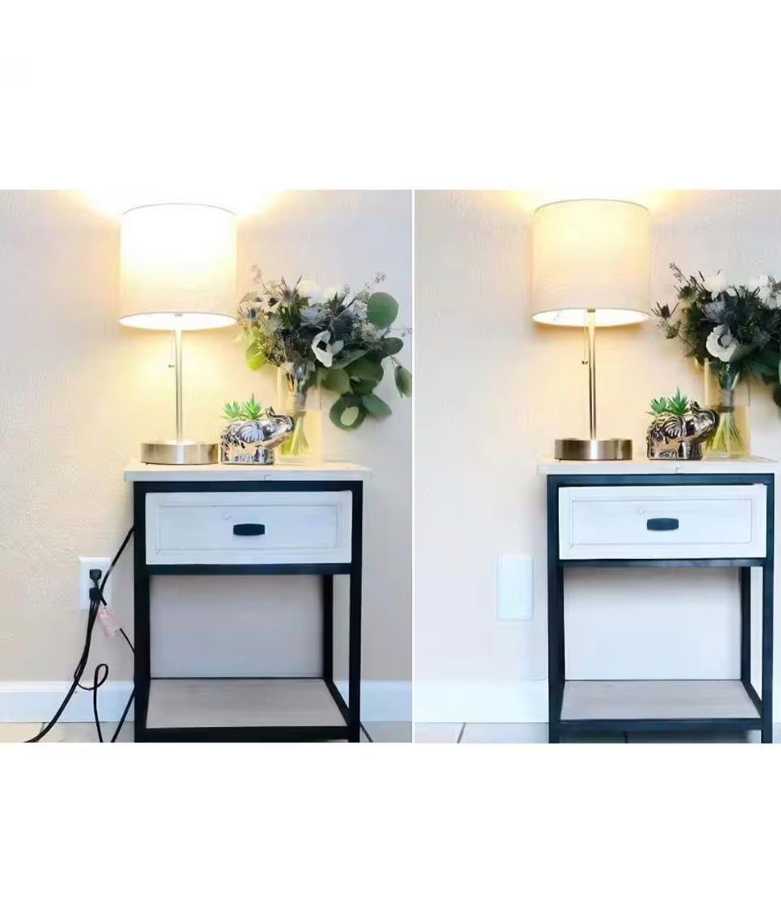 8 ft. 3-Outlet Cord and Plug Concealer with Cord Management Kit