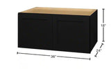 Avondale 36 in. W x 24 in. D x 18 in. H Ready to Assemble Plywood Shaker Wall Bridge Kitchen Cabinet in Raven Black