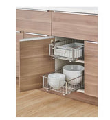 11.5 in. W x 17.75 in. D x 6.25 in. H Chrome Wire in Cabinet Pull-Out Bottom Mount Wire Drawer