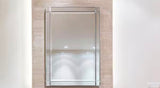 Medium Rectangle Clear Beveled Glass Contemporary Mirror (36 in. H x 24 in. W)