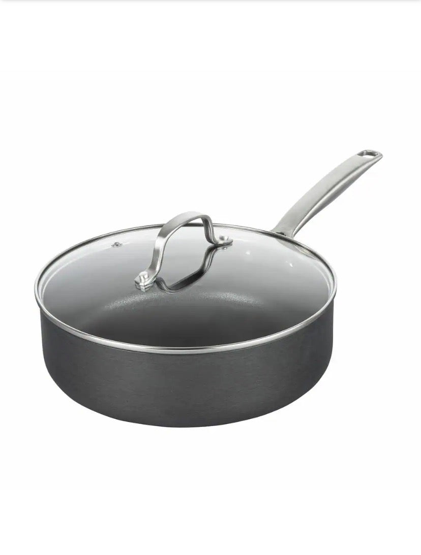 Armor Max 4 qt. Aluminum Hard Anodized Heavy Duty 4-Layer Ultra Release Nonstick Deep Saute Pan with Lid