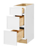 Leyton 12 in. W x 21 in. D x 34.5 in. H Ready to Assemble Plywood Slim Shaker Bath Drawer Base Cabinet in Alpine White