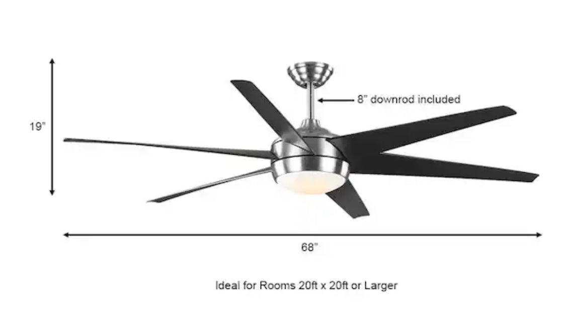 Windward 68 in. White Color Changing Integrated LED Brushed Nickel Ceiling Fan with Light Kit, DC Motor and Remote