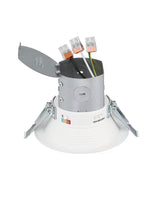 LED Selectable Lumen Selectable CCT 4 in. Round Canless Recessed Light for Indoor Areas Baffle Trim White