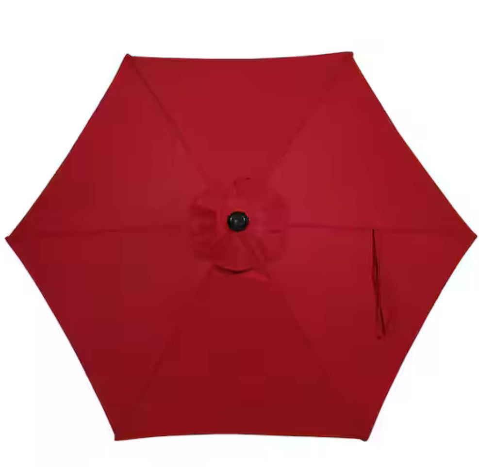 7.5 ft. Aluminum Market Tilt Patio Umbrella in Red