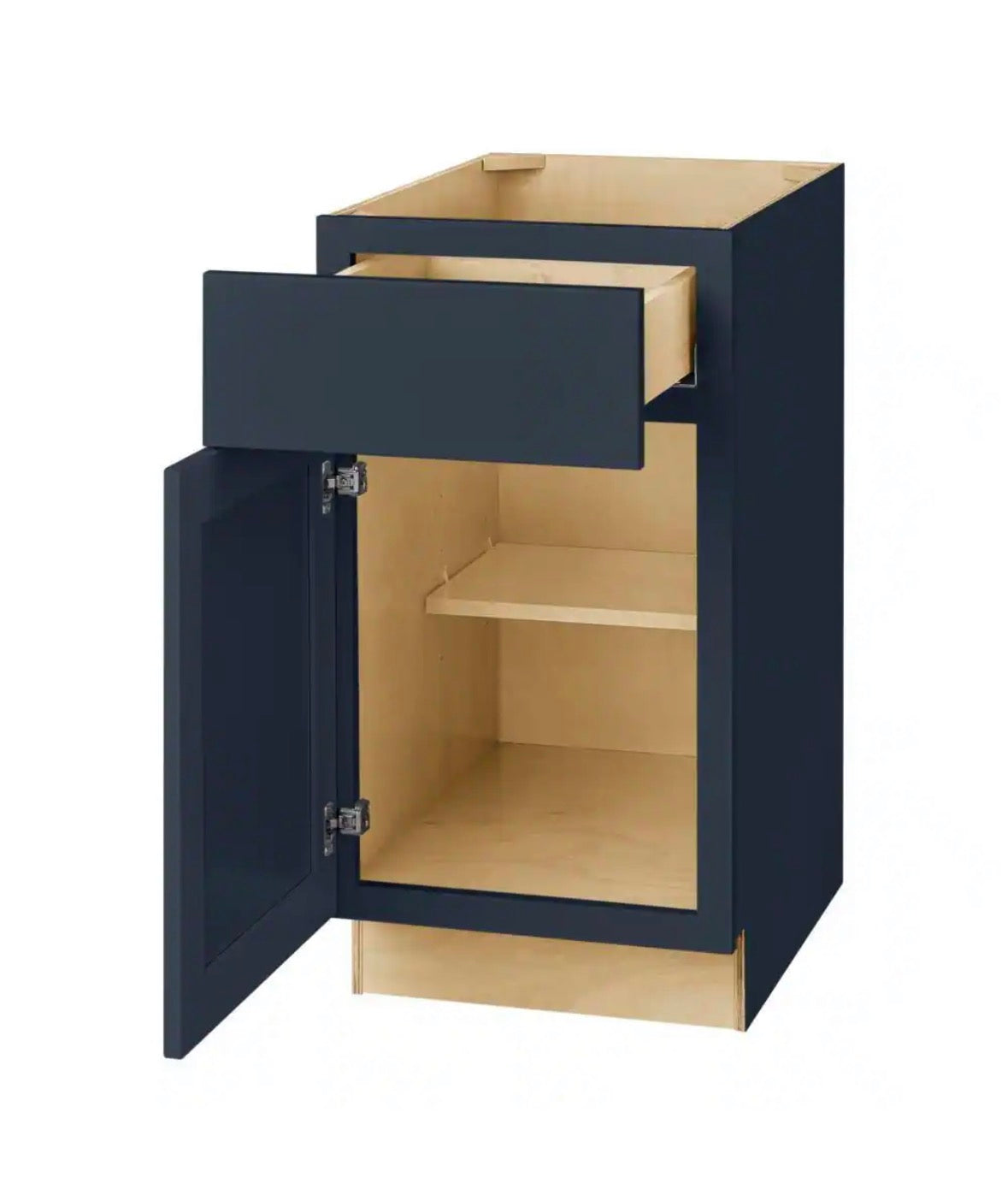 Avondale 18 in. W x 24 in. D x 34.5 ￼ no in. H Ready to Assemble Plywood Shaker Base Kitchen Cabinet in Ink Blue