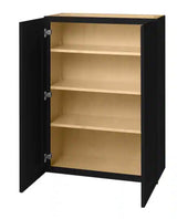 Avondale 30 in. W x 12 in. D x 42 in. H Ready to Assemble Plywood Shaker Wall Kitchen Cabinet in Raven Black