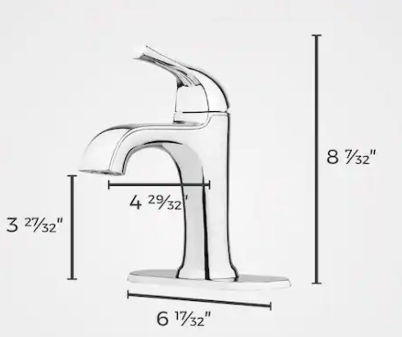 Ladera Single Handle Single Hole Bathroom Faucet in Polished Chrome