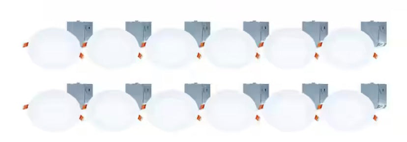 HLBSL 4 in. Adjustable CCT Canless IC Rated Dimmable Indoor, Outdoor Integrated LED Recessed Light Kit