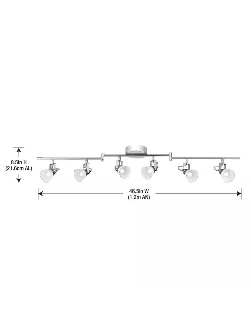 6-Light 4 ft. Chrome Integrated LED Track Lighting Kit