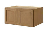 Avondale 36 in. W x 24 in. D x 18 in. H Ready to Assemble Plywood Shaker Wall Bridge Kitchen Cabinet in White Oak