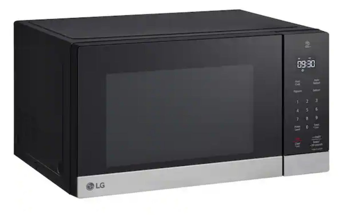 NeoChef 0.9 cu. ft. 1000-Watt Countertop Microwave in Stainless Steel with Smart Inverter