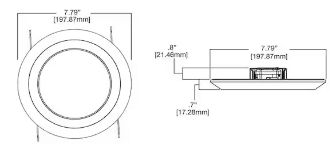 SLDSL6 6 in. Adjustable CCT Canless IC Rated Dimmable Indoor Integrated LED Recessed Light Trim