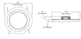 SLDSL6 6 in. Adjustable CCT Canless IC Rated Dimmable Indoor Integrated LED Recessed Light Trim